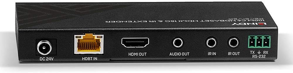 LINDY 100 m HDMI 18G, IR & RS-232 HDBaseT Extender, Receiver