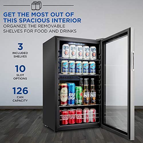 Ivation 126 Can Beverage Refrigerator & Vevor 31X24 Inch Bbq Double Access Door Stainless Steel Wall Construction Vertical thumb #3