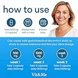 Berberine Supplement 90 Capsules, Flexible Dosage 500mg - 1000mg - 1500mg | 98% Pure Berberine HCL Clean High Strength | Blood Sugar Support, AMPK Metabolism, Heart & Gut Health, Vegan Non-GMO Vit&Me - Image 9