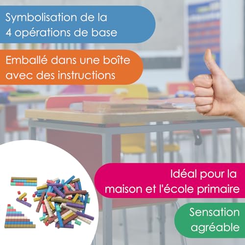 Jeu d'apprentissage WISSNER 080508.000 cubes blancs bleu rouges - 5