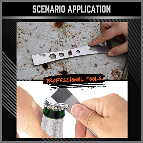 Horusdy 2-Piece Stainless Steel Pry Bar Scraper Set, 6-11/16” And 9-1/2” Flat Pry Bar #TOP5