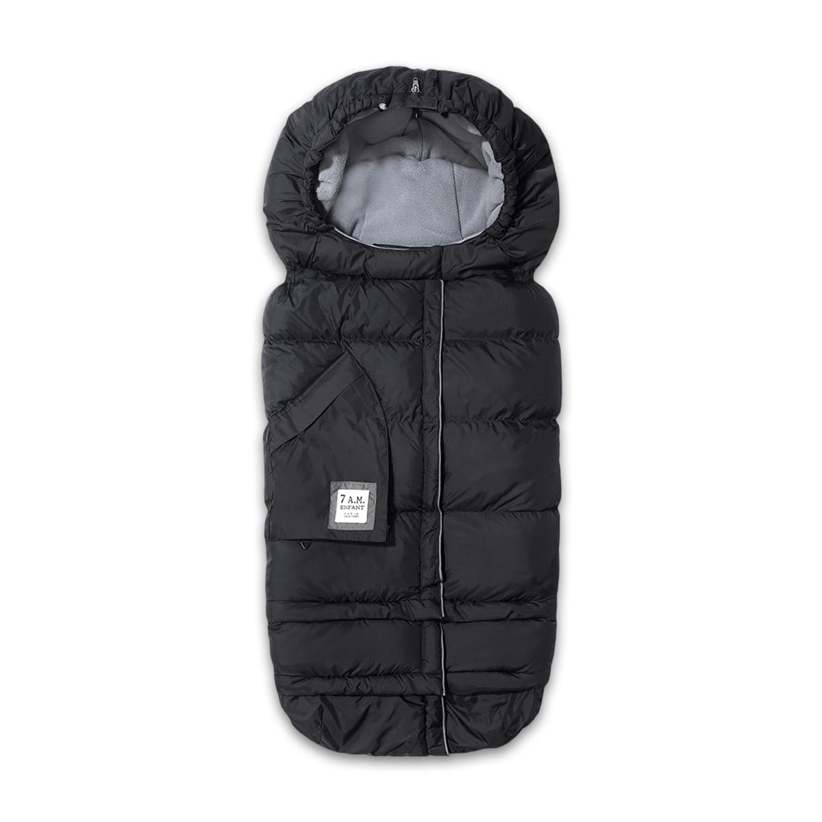 7AM Enfant Stroller Blanket 212 - Adjustable Baby Car Seat Zipped Blanket for Babies Winter, Unisex Multi Purpose Fleece Lined Warm Hooded Toddler