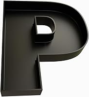 Vista 80 de Bandejas de plástico duro reutilizables y rellenables con letras y números para decoración de fiesta (E, Blanco)