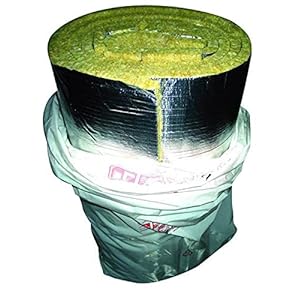 Glaswol 24 m² 1,2 x 20 m chamotbuis met aluminium rol, dikte 30 mm.