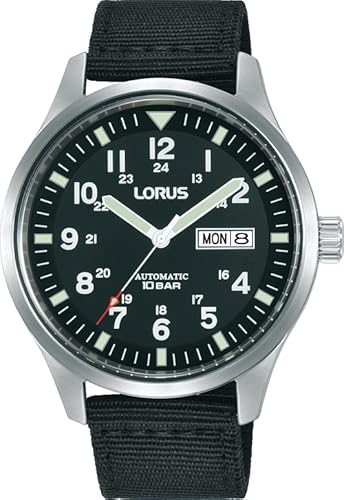 Lorus Herren-Uhr Automatik Edelstahl mit Textilband RL411BX9