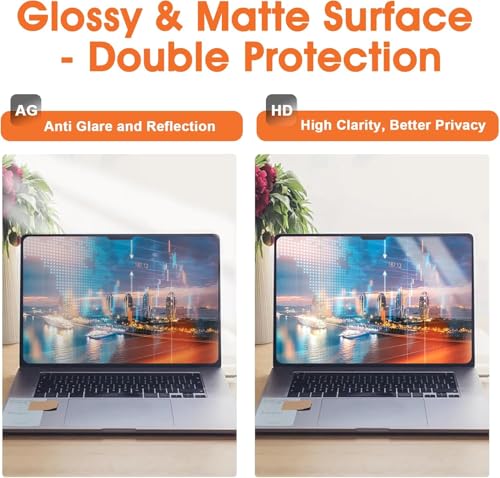 Image of Magnetic Privacy Screen for MacBook Air 13.6 & 13 Inch (2022-2026, M2, M3, M4, M5), Anti-Blue Light Glare Privacy Screen Shield and Protector for Mac 13 Inch (A2681 A3113 A3240 A3449)