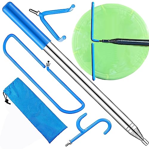 Disc Golf Retriever Pole Telescopic 16FT | Disc Golf Equipment Disc Retriever Disc Golf Grabber | Disc Golf Accessories Gift | Frisbee Golf Stick Disc Grabber | Disk Golf Retriever Gifts