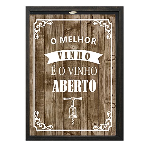 Quadro Porta Rolhas Kapos Multicor 32X42cm