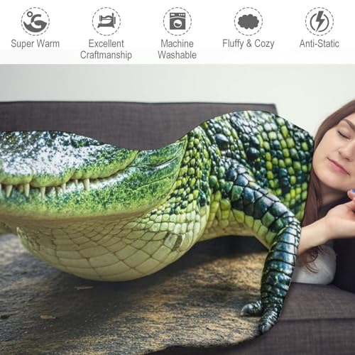 Couverture douce imprimée vert pour vos soirées cocooning - 4