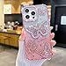 iFiLOVE for iPhone 14 Pro Max Bling Butterfly Case, Cute Luxury Sparkle Glitter Diamond Crystal Rhinestone Protective Case Cover for Girls Women Kids (Pink)
