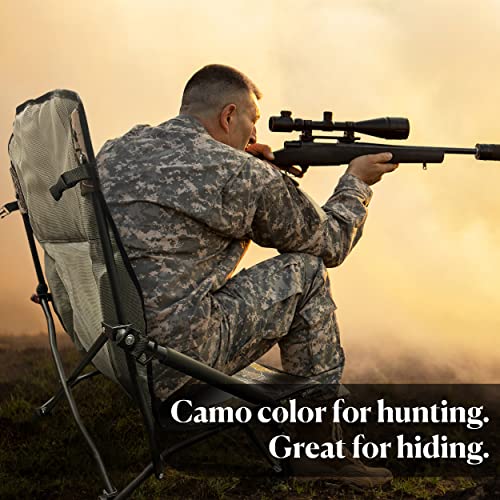 Nice C Hunting Chair, Turkey Hunting Chair, Beach Chair, Low Camping Folding Backpacking Chair With Cup Holder & Carry Strap Compact & Heavy Duty Outdoor, Camping, Hunting, Travel, Picnic (Set Of 1) #TOP4