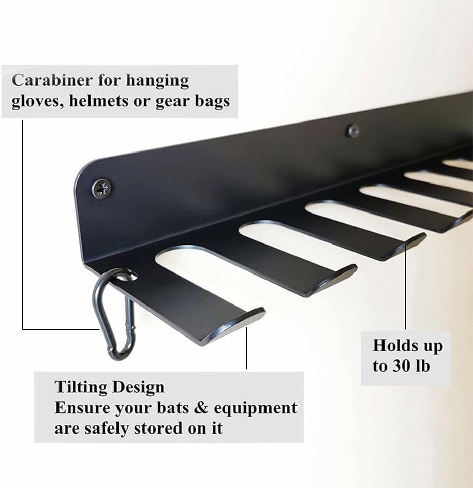 Durable Ball Bat Display Stand Metal Baseball Bat Hook Fitness Equipment Hook