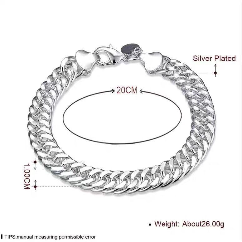 Juego de joyas de plata de ley 925 para hombre con acabado pulido elegante de dos piezas 5