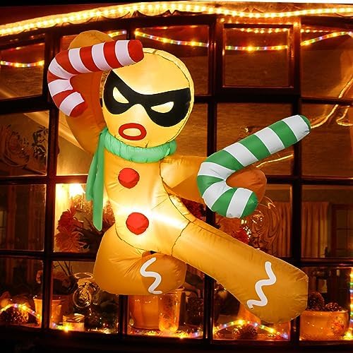 OurWarm 3.5 Ft Christmas Inflatables Outdoor Decorations Kungfu G...