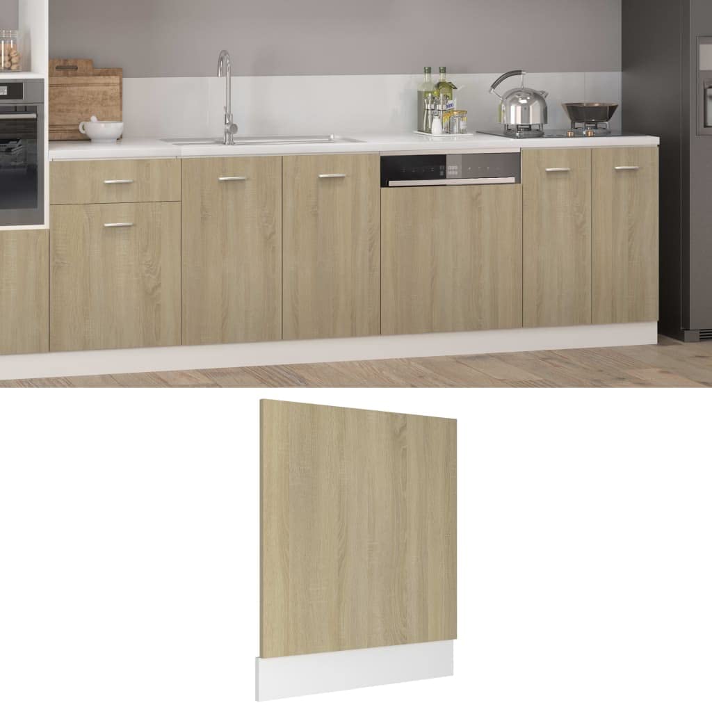 Façade de Lave-Vaisselle Bois d'Ingénierie Chêne Sonoma 59,5x67 cm