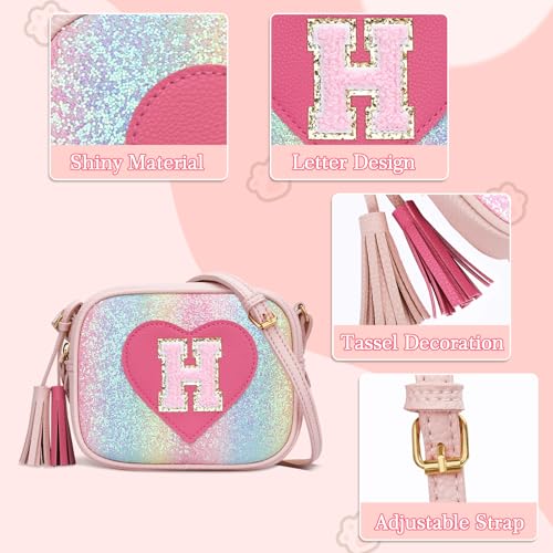 Image of KKXIU Birthday Gifts for Girls Initial Toddler Purse Cute Kids Crossbody Bag
