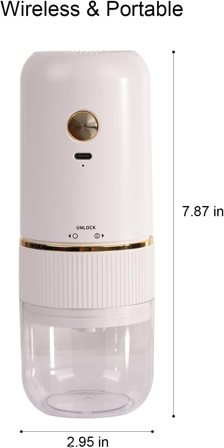 Electric Pill Crusher,Electric Pill Grinder,Easy Fine Powder Adjustable Coarse to Fine Grind, Portable Cordless Ceramic Grinder