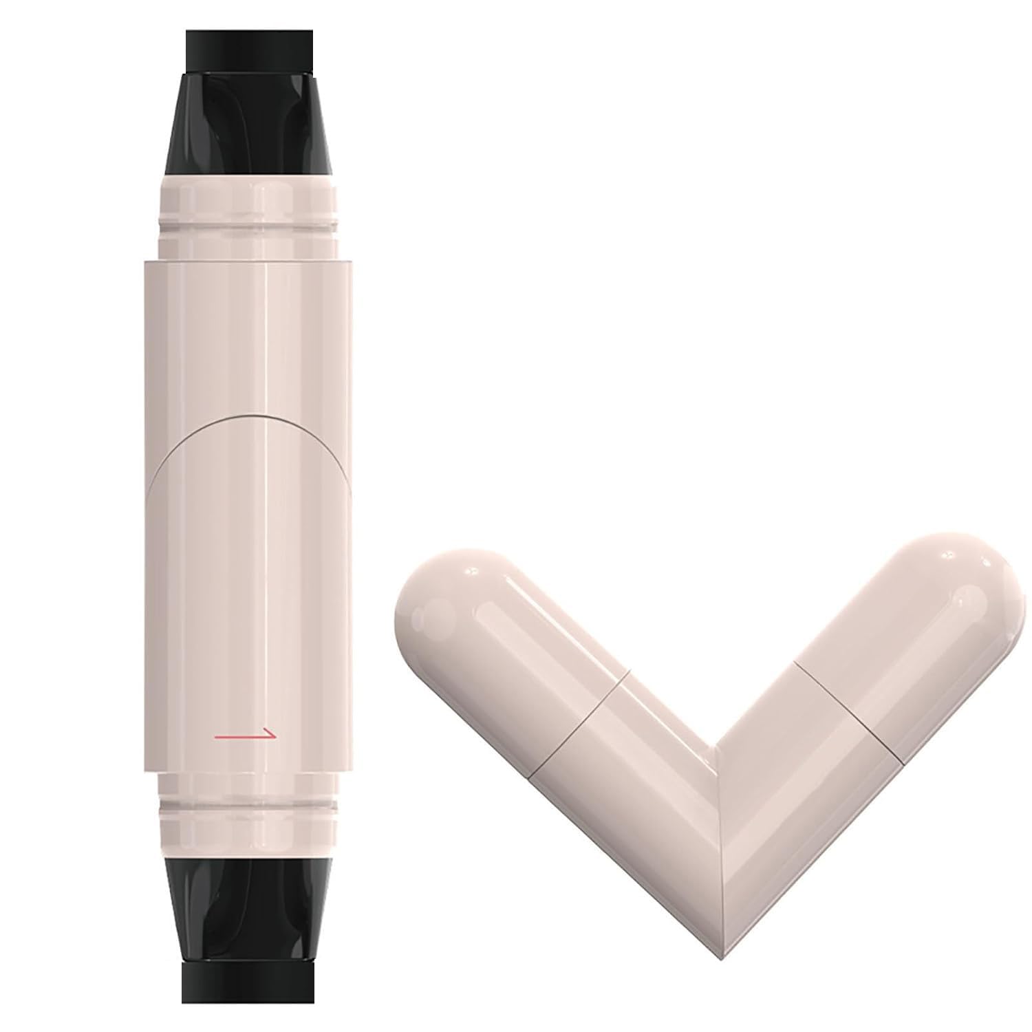 2pcs Gel Eyeliner Pencil Set, New Foldable Eye Liner Stamp for Perfect Wings, Smudge Proof & Waterpoof Liners Tool Pen (Black)