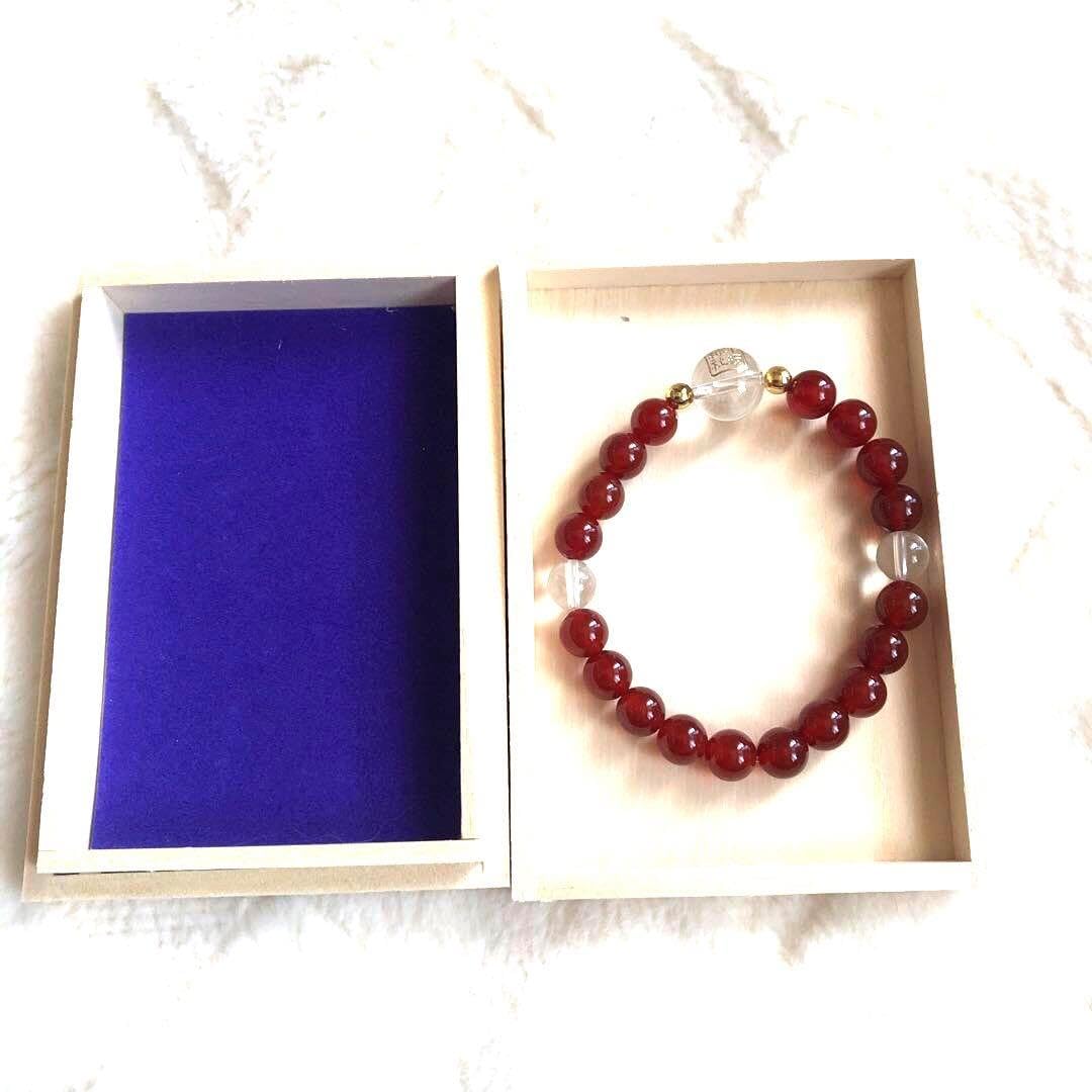 強運 小網神社 数珠 腕輪御守 ブレスレット 8mm 木箱付き 小 網