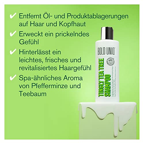 Foto von Teebaumöl Shampoo - Haarshampoo, Feuchtigkeitsshampoo, Pflege-Formel für alle Haartypen - Vegan, ohne Tierversuche, PETA-anerkannt - Ohne Sulfate, Parabene - 237ml