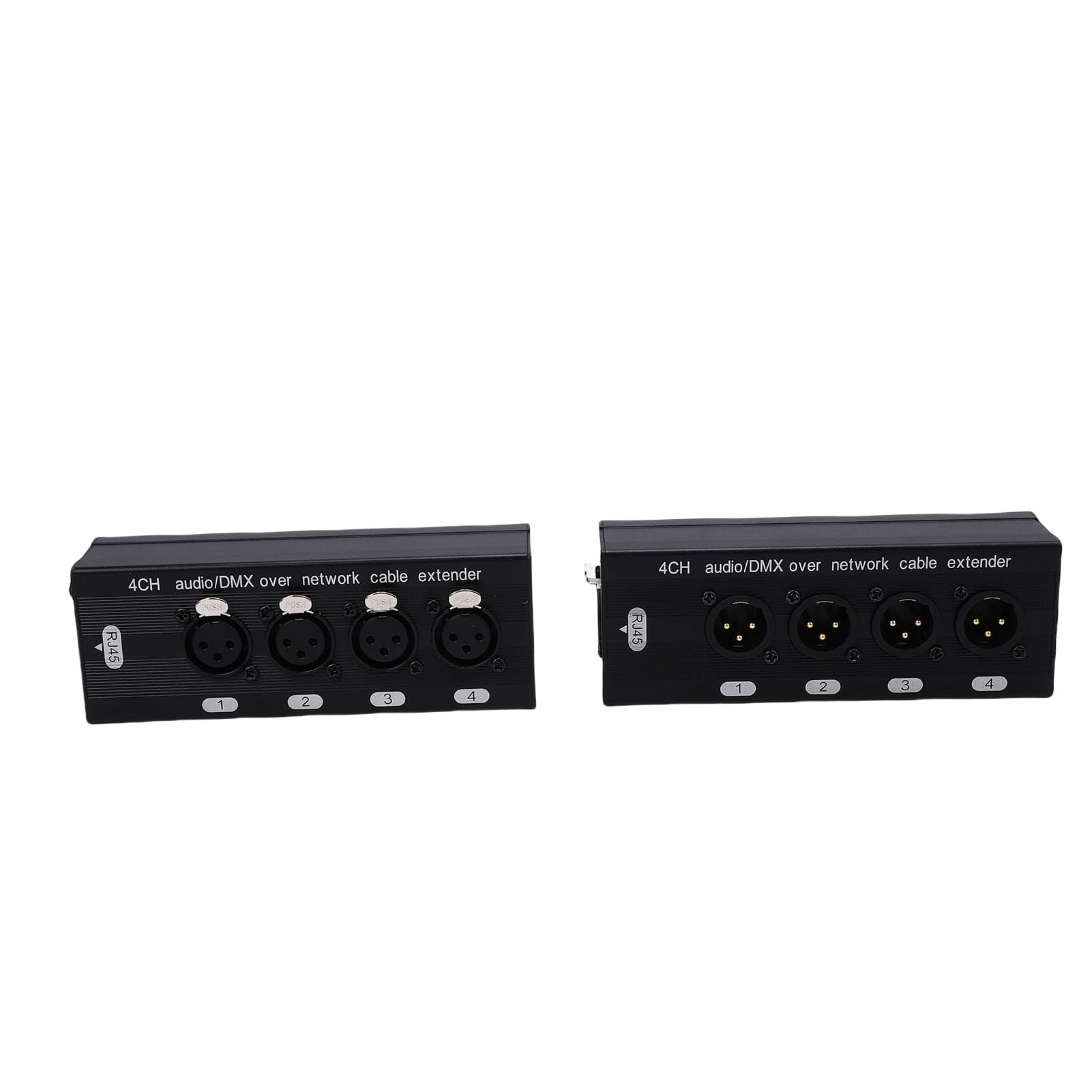 Dpofirs 4 Kanałowy XLR na RJ45 Ethernet Przedłużacz Kabla