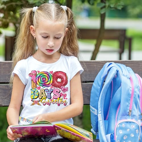 Dazoratix 100 Days School Transfers - 16 Pcs Decalques Para Passar A Ferro Prontos Para Prensar Ades