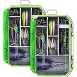 Ghosthor Fishing Tackle Box, Waterproof 3600 and 3700 Tackle Trays, Plastic Tackle Box Organizer with Removable Dividers, Storage Lure Box and Terminal Tackle Storage