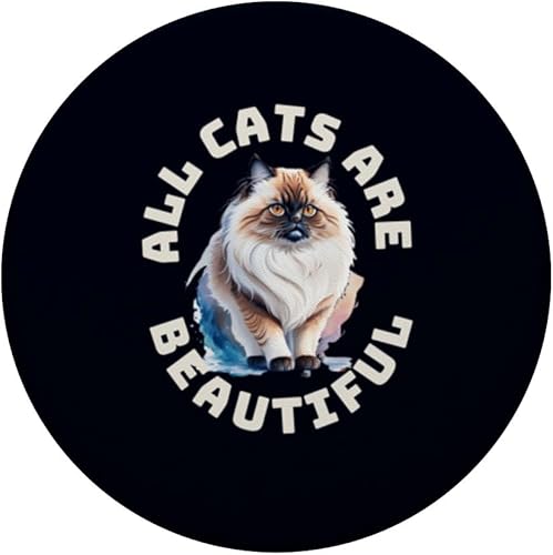 Miniatura 3 de All Cats Are Beautiful - PopSockets de latido de corazón de gato del Himalaya