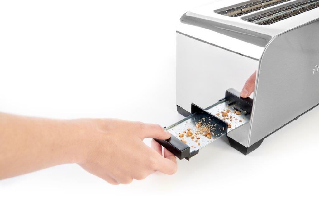 Taurus Mytoast Legend Tostador de una Ranura ancha de 45 mm, 1050 W, Acero Inoxidable, Gris