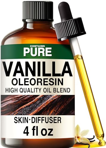 Image of 100% Pure Vanilla Oil - 4 Fl Oz Vanilla Essential Oil for Hair, Skin, Diffuser, Aromatherapy & DIY Soap Making Scent