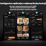INKBIRD INT-12E-BW termometr do mięsa bezprzewodowy, WiFi 5G i Bluetooth 5.4 termometr do grilla, 2 sondy z 5 sensorami termometr do smażenia do BBQ, grilla, piekarnika, kuchni, pieca Rotisserie