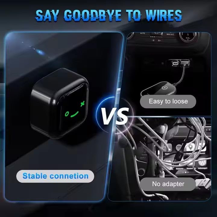 Image of 2-in-1 Wireless CarPlay and Android Auto Adapter, Plug and Play Dongle, Fast Auto-Connect, No Delay, for iPhone and Android, USB /USB-C Port, Black (Carplay-2106)