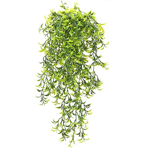 HUAESIN 3 Pack Fake Hanging Plants with Fake Plants Artificial Vine Plants Fake Plants for Bedroom Aesthetic Outdoors Home Wall Hanging Baskets Wedding Garden