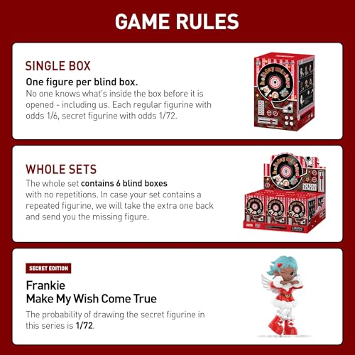 POP MART Lil Peach Riot Holiday Mixtape Series Blind Box Figures, Collectible Toys Home Decorations, Holiday Birthday Gifts for Girls and Boys, Single Box