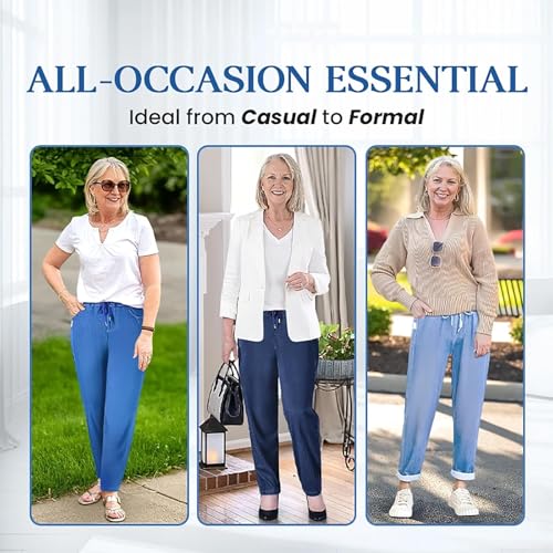 Aromia Jeans Older Woman, Comfijeans - High Waist Ultra-Stretch Mom Jeans, Comfy Casual Flex Wide Leg Jeans for Women4