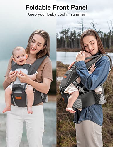 Baby Carrier Front Facing Holder, Summer Hip Seat, Dad Kangaroo Carrier, Toddler Chest Hybrid Wrap Carrier, Mens Ergonomic Body Carrier, Easy Infant Carrier Mesh, Forward Back Soft Carrier #TOP1
