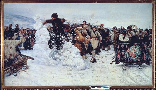 Pintura mural en lienzo de Surikov para decorar un dormitorio elegante con arte clásico