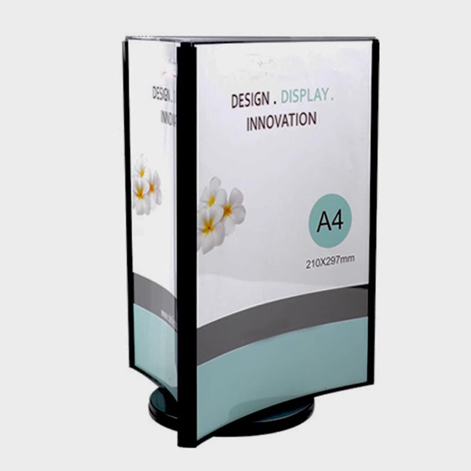 Expositor Alemán Calidad Expositor Mesa VITAdisplays A6 Horizontal -  Plexiglás 3mm Alemán Soporte L, image size:1600x1600
