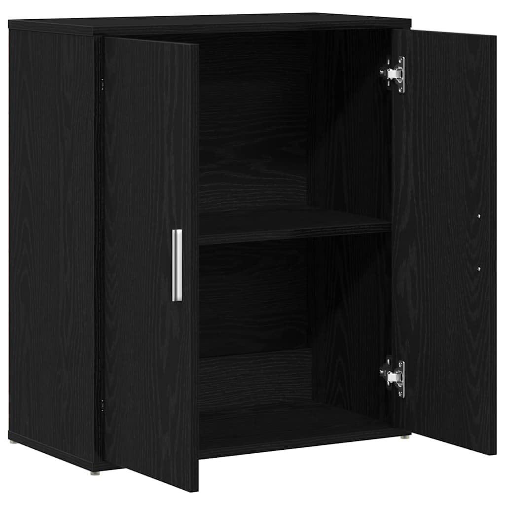 vidaXL Credenza Rovere Nero 60x31x70 cm in Legno Multistrato, credenza con Ante, Mobile da Soggiorno, portaoggetti, credenza da Cucina, credenza Alta