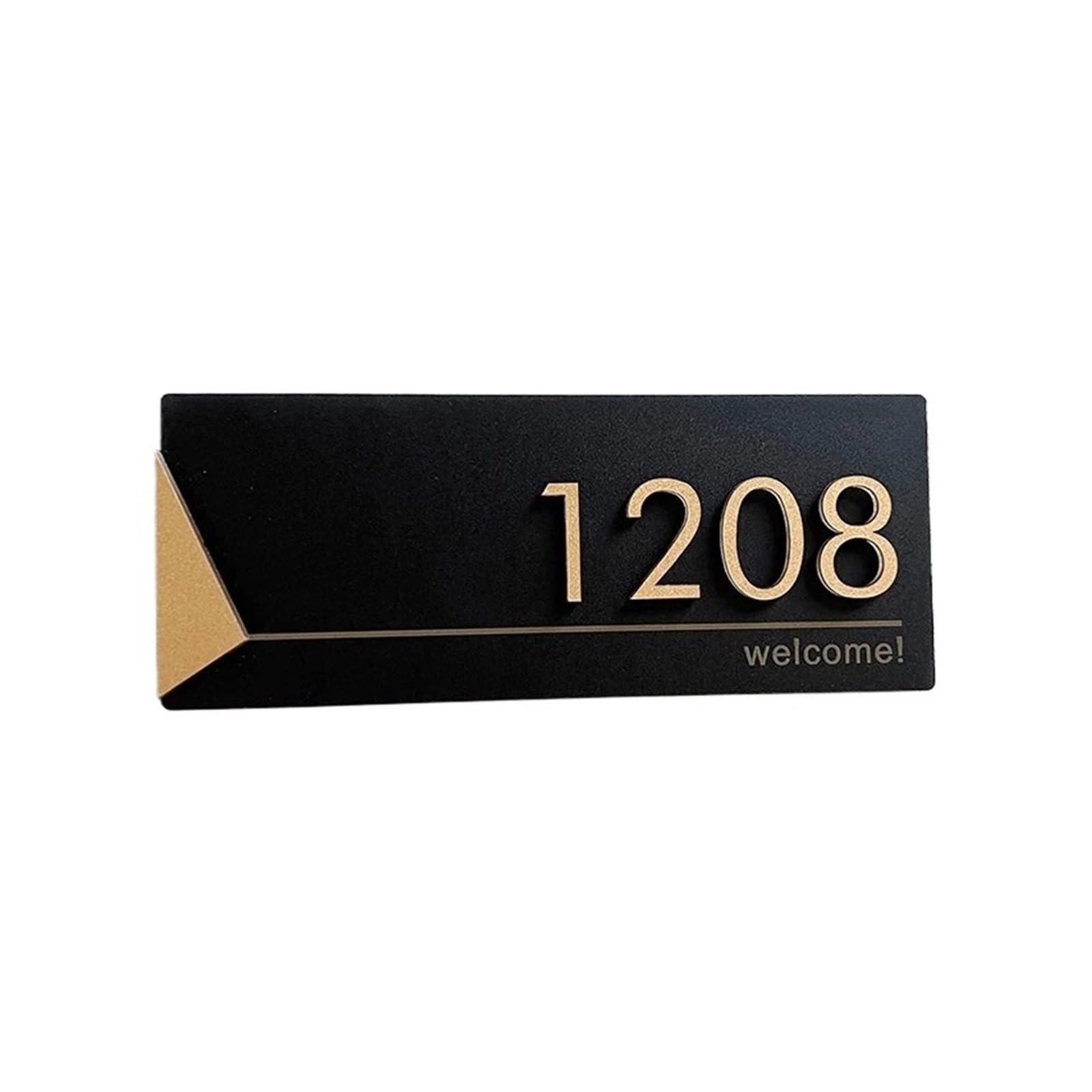 1/2 pezzi Targa for porta moderna in acrilico Insegna del negozio Numero civico Nome della famiglia Indirizzo Lettera for Home Office Appartamento Ristorante Hotel(Gold,15cmx6cm)