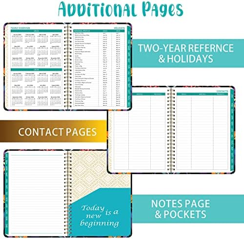 Mljtoyo Academic Diary 2023 ,Weekly&Monthly Planner ,2023 Diary A5 Week to View with Monthly Tabs , from Jan 2023 to Dec 2023 Hardcover, Inner Pocket,100GSM (A01 Black)
