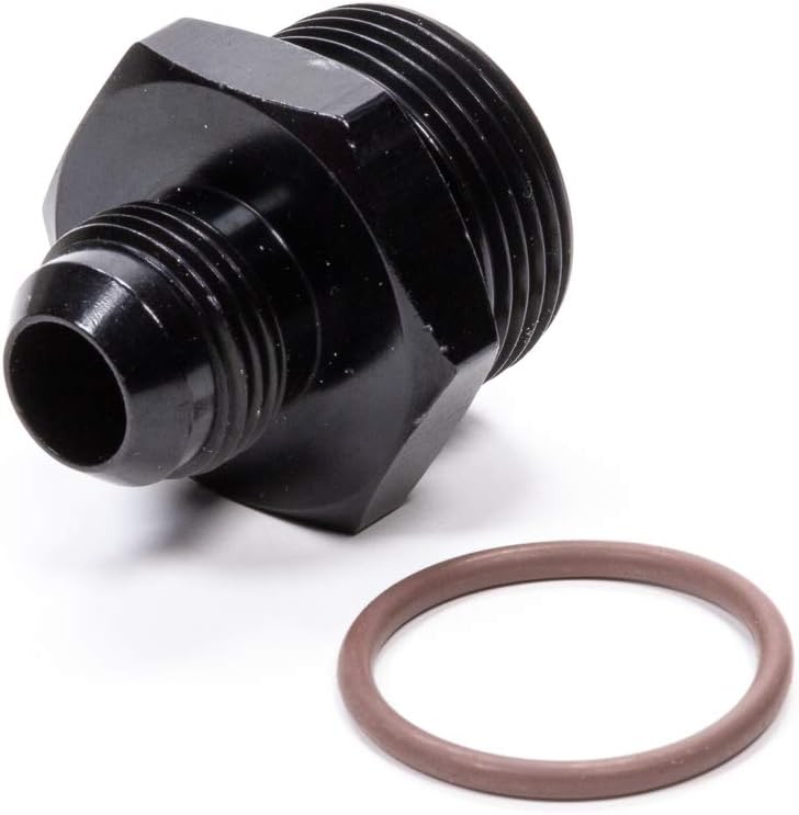 Fragola Aluminum Radius Fitting, -10 A-N with -16 A-N Threads - Black