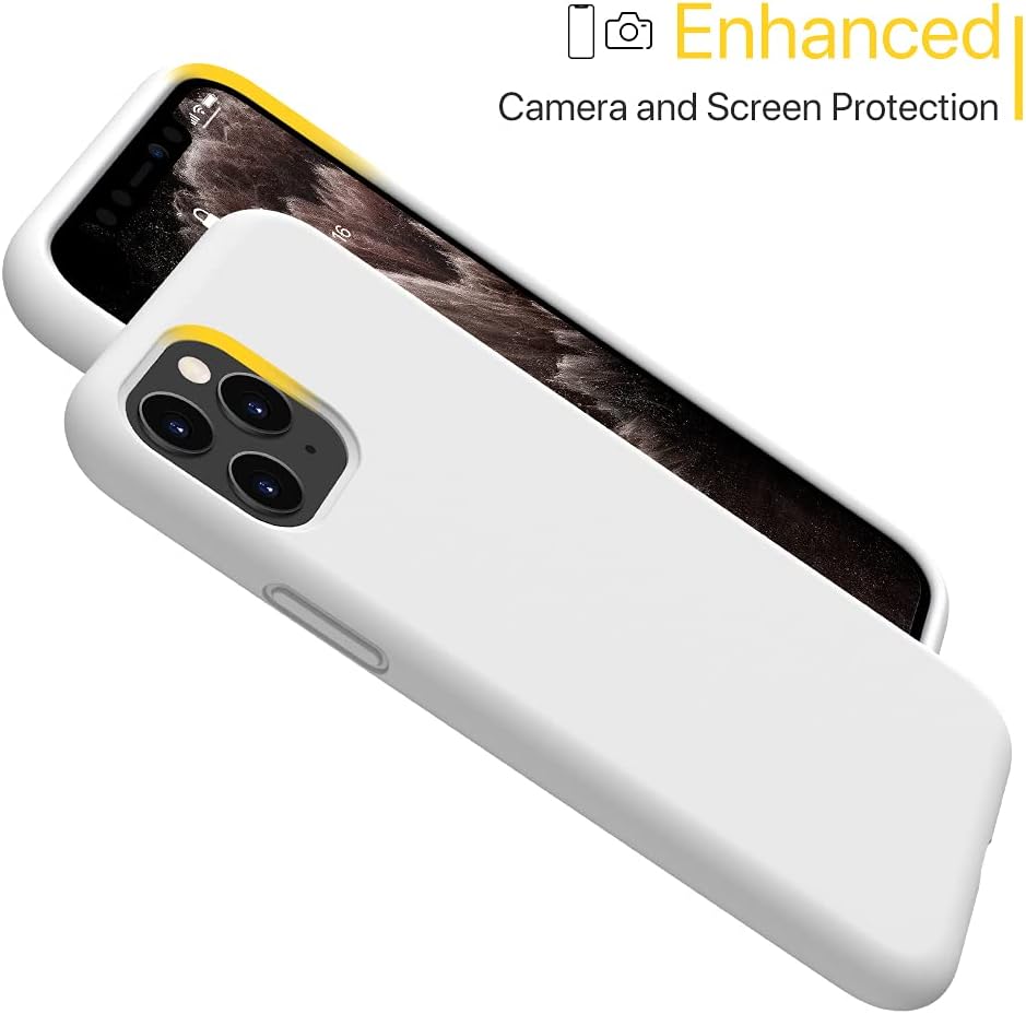 Miracase Liquid Silicone Case Compatible with iPhone 11 Pro 5.8 inch(2019), Gel Rubber Full Body Protection Shockproof Cover Case Drop Protection Case(Stone)