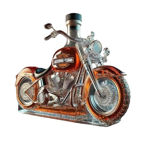 DUOAZJL Bouteille à décanter pour Whisky 300 ML, Statue Artistique, Bouteille de vin à Whisky en Forme de Moto 3D, Bouteilles de vin vides créatives pour Le Stockage des spiritueux