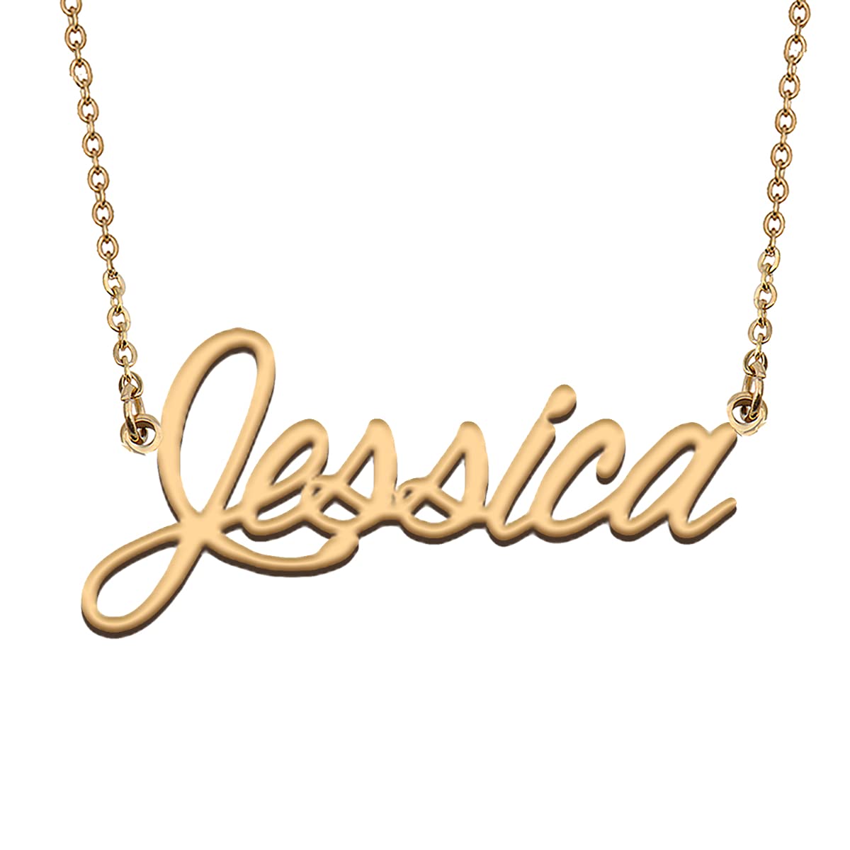 HUAN XUNPersonalized Jewelry Custom Initial Pendant Custom Name Necklaces for Women Girls, Stainless Steel, stainless-steel