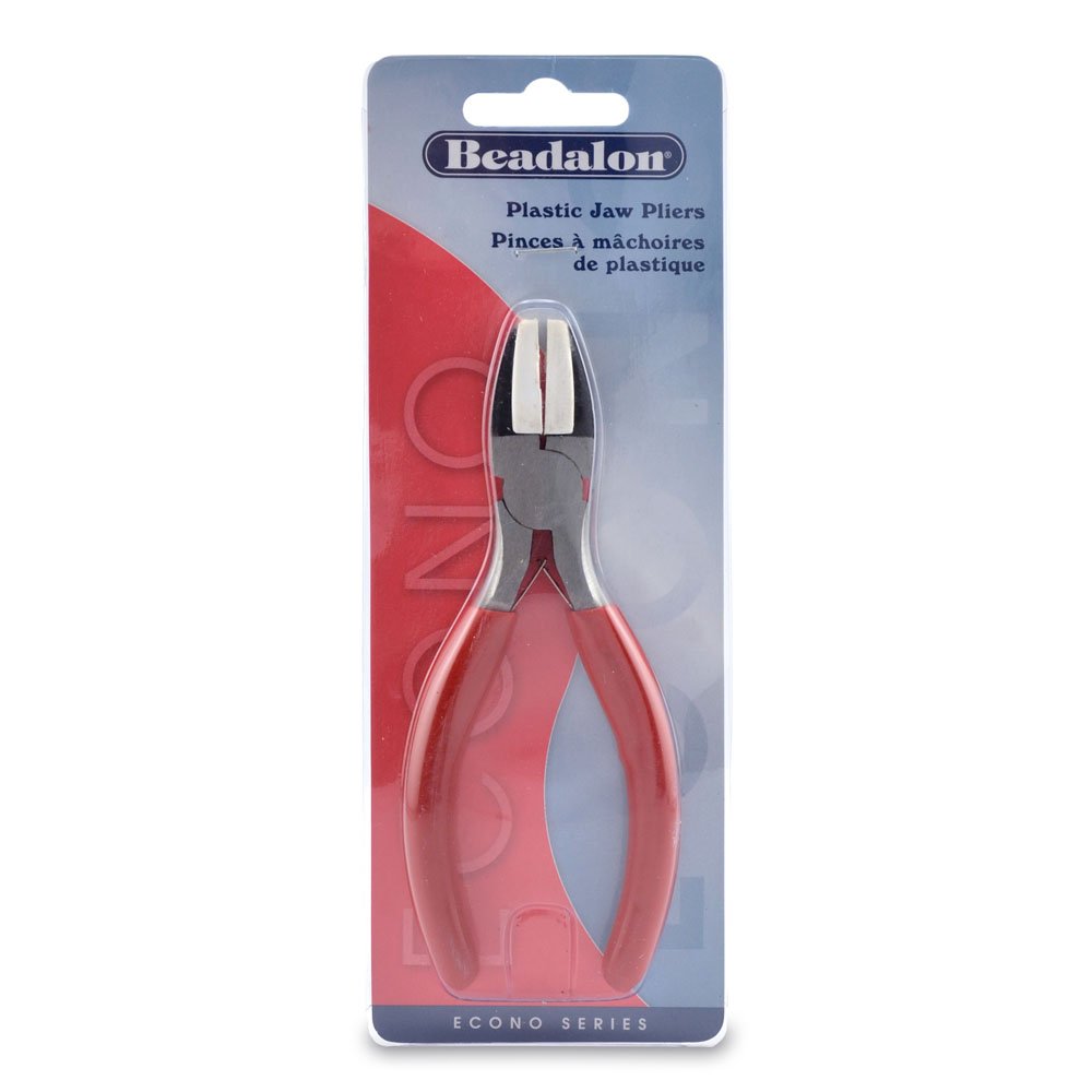 Beadalon Red Plastic Jaw Pliers, Econo