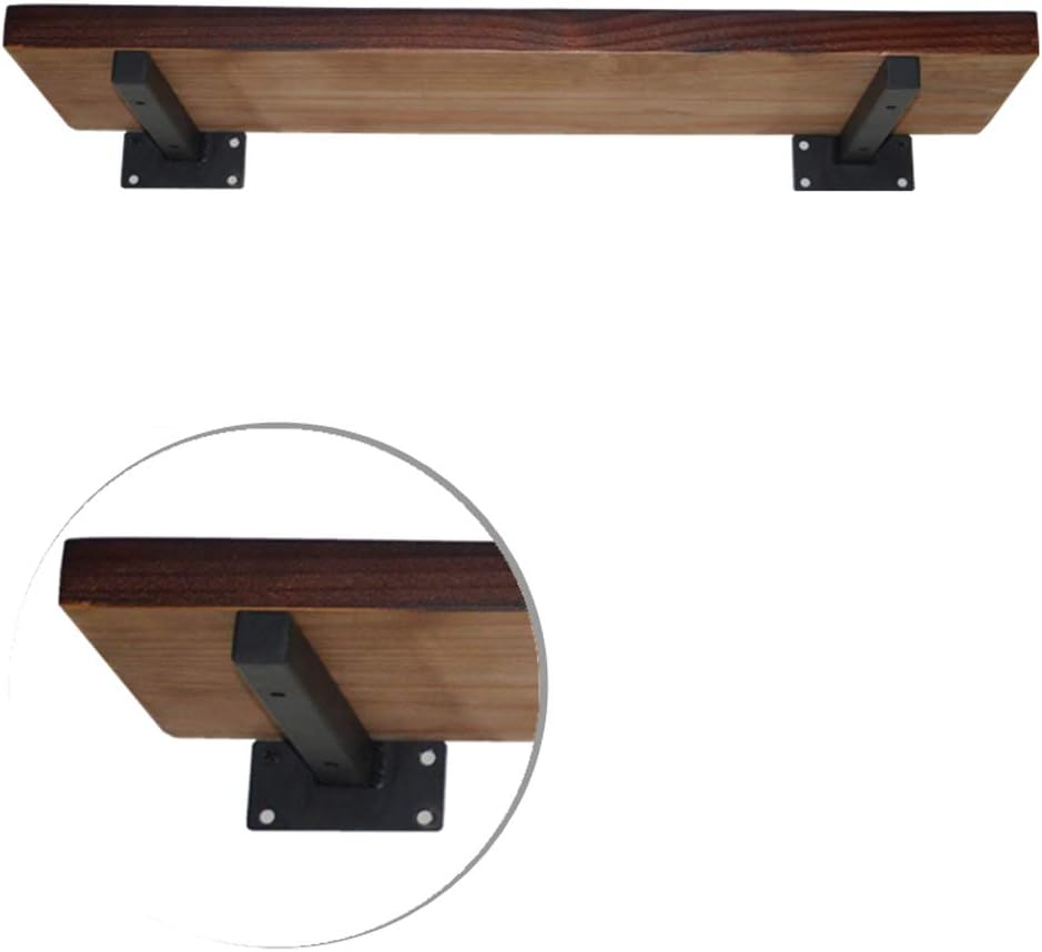 Shelf Brackets, Heavy Duty Shelf Brackets ,Load-Bearing Floating Pipe Shelf Bracket,Wall Mounted Hidden Wrought Iron Shelf Supports,Hanging DIY Support Brackets,Bulkhead Shelving Brackets,Includes Scr