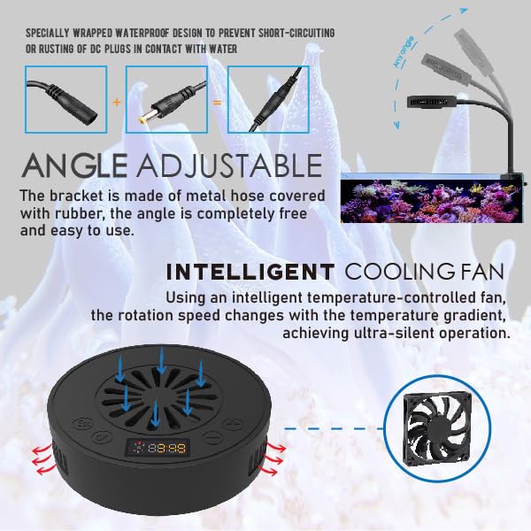 Aqua Knight M029 V2 Nano Reef Light, SPV2 Smart Aquarium Light for