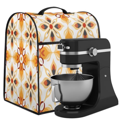 Coffee Maker Cover Mandala Bohemia Kitchen Appliance Covers Small Appliance Covers Blender Cover Juicer Cover Dust Covers for Kitchen Appliances with Top Handle and Pockets,Washable,C37