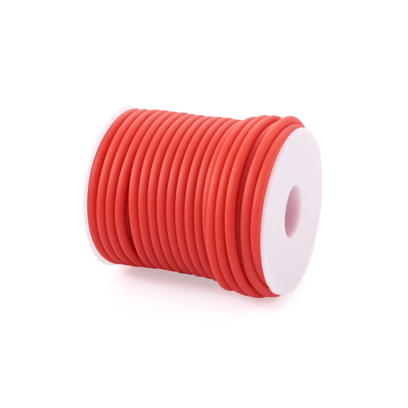 Crafans Cordino Elastico In Gomma Per Gioielli 4mm (Foro 2mm) - Rotolo 15m Bianco Per Bracciali E Collane Fai Da Te